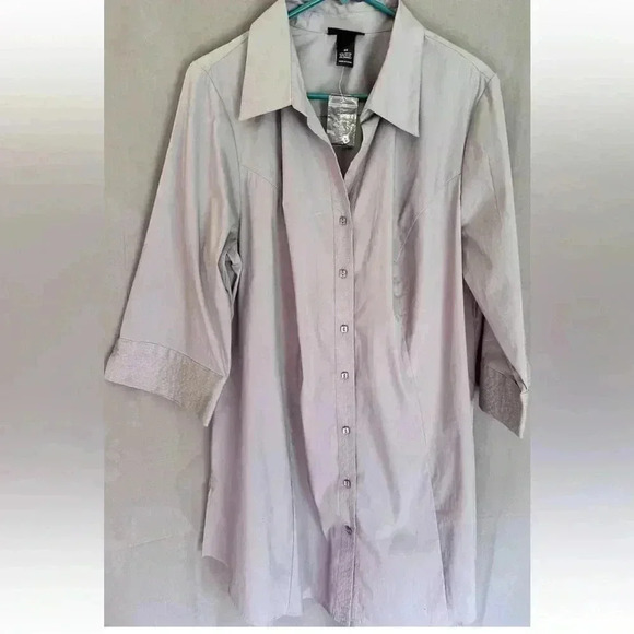 Lane Bryant Dresses & Skirts - Lane Bryant NWT Women's New Size Plus 22 Stretch 3/4 Sleeves Shirt Dress